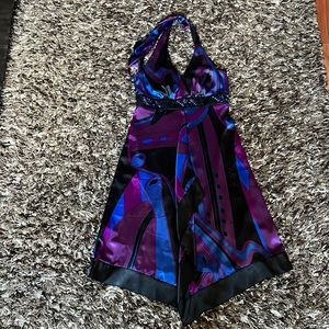 Le Chateau silk halter dress